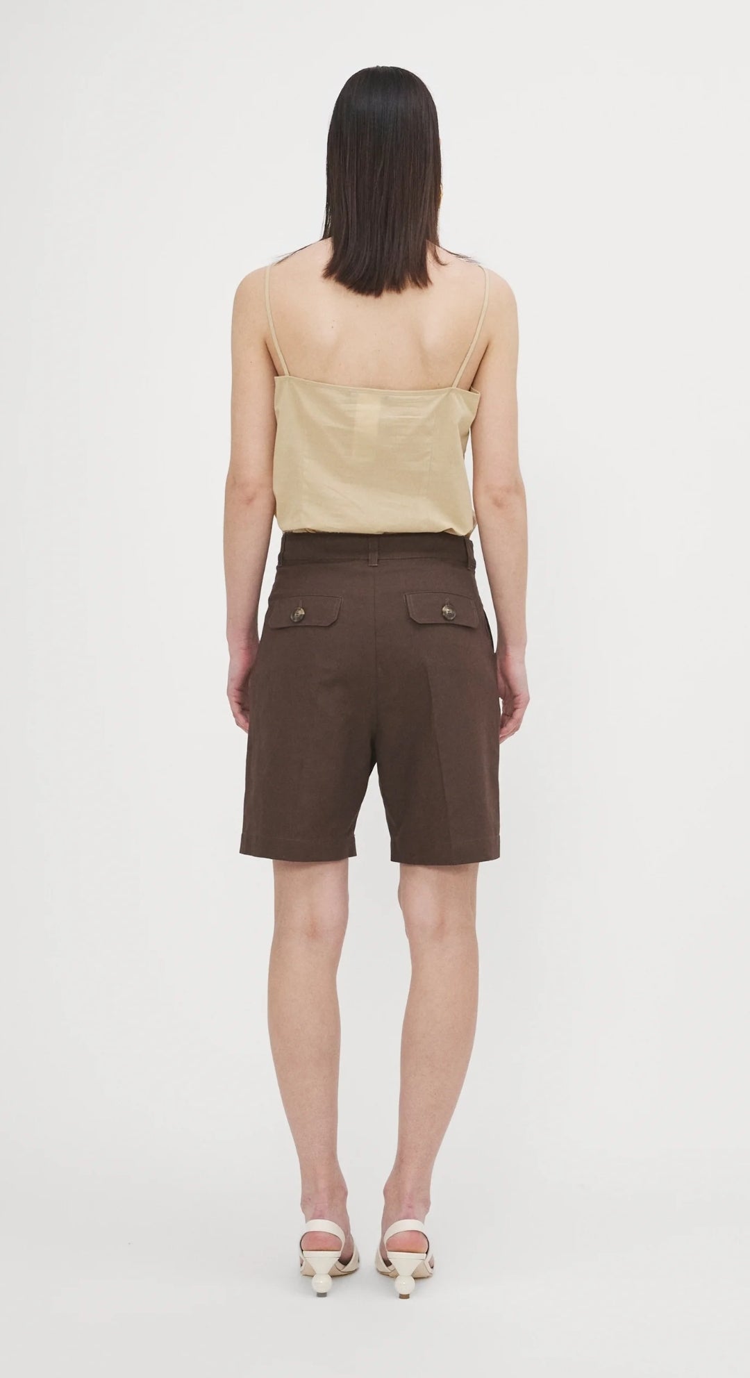 SHORT EN COTON ET LIN