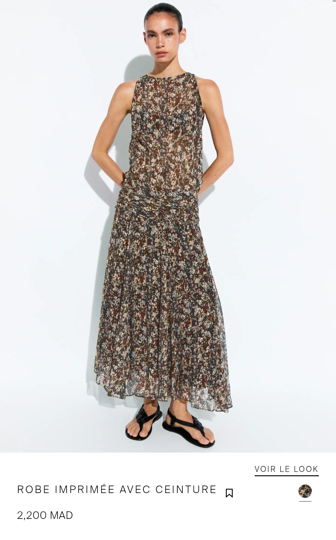ROBE IMPRIMÉE AVEC CEINTURE