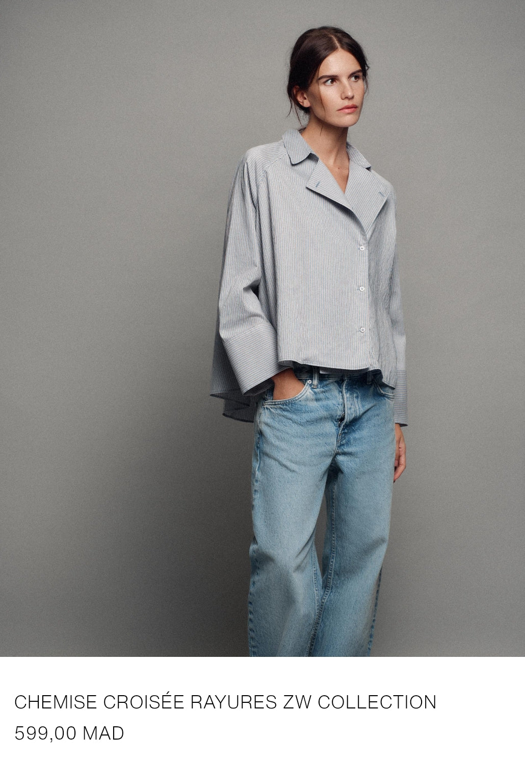 CHEMISE CROISÉE RAYURES ZW COLLECTION