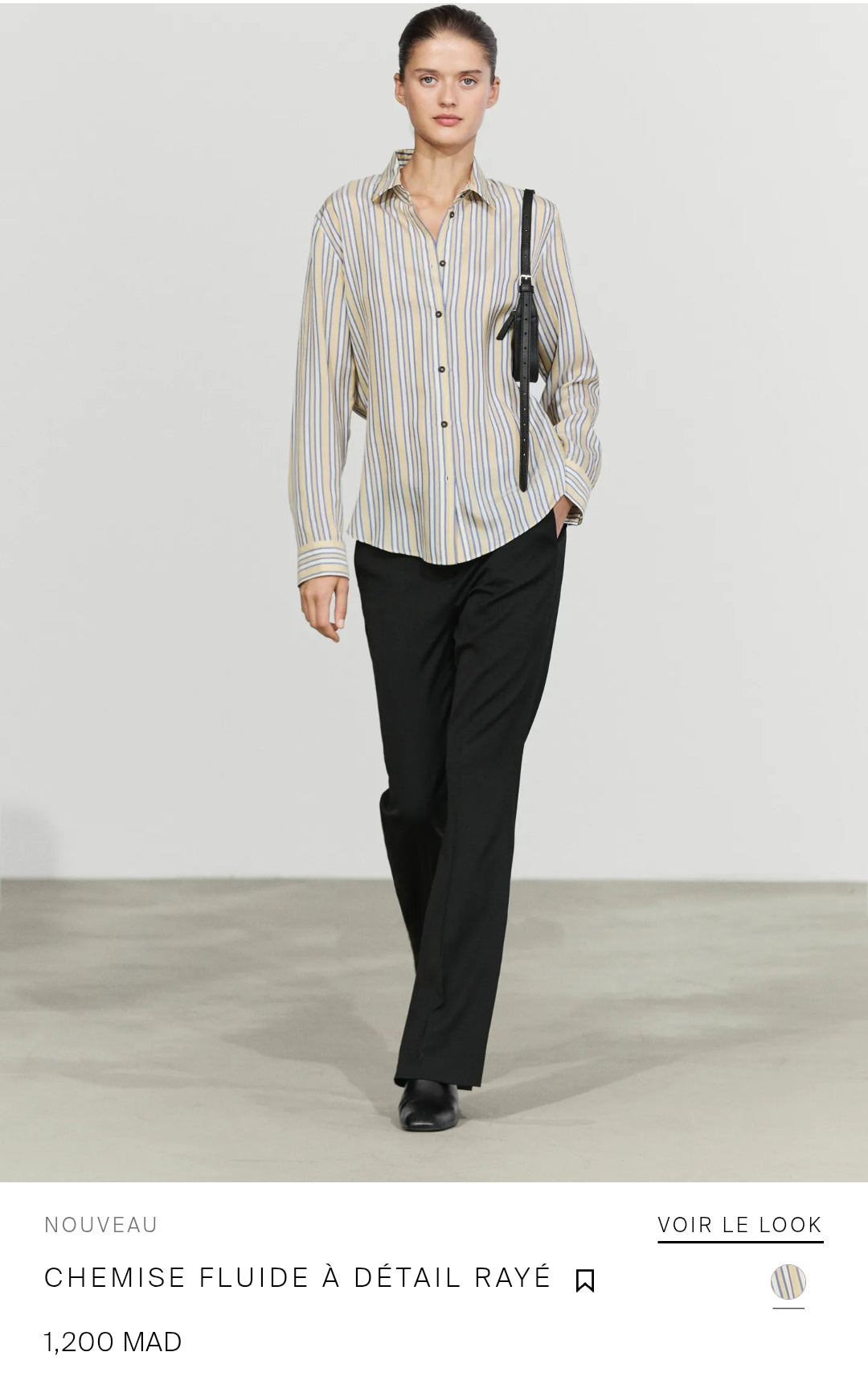 CHEMISE FLUIDE À DÉTAILS RAYÉ