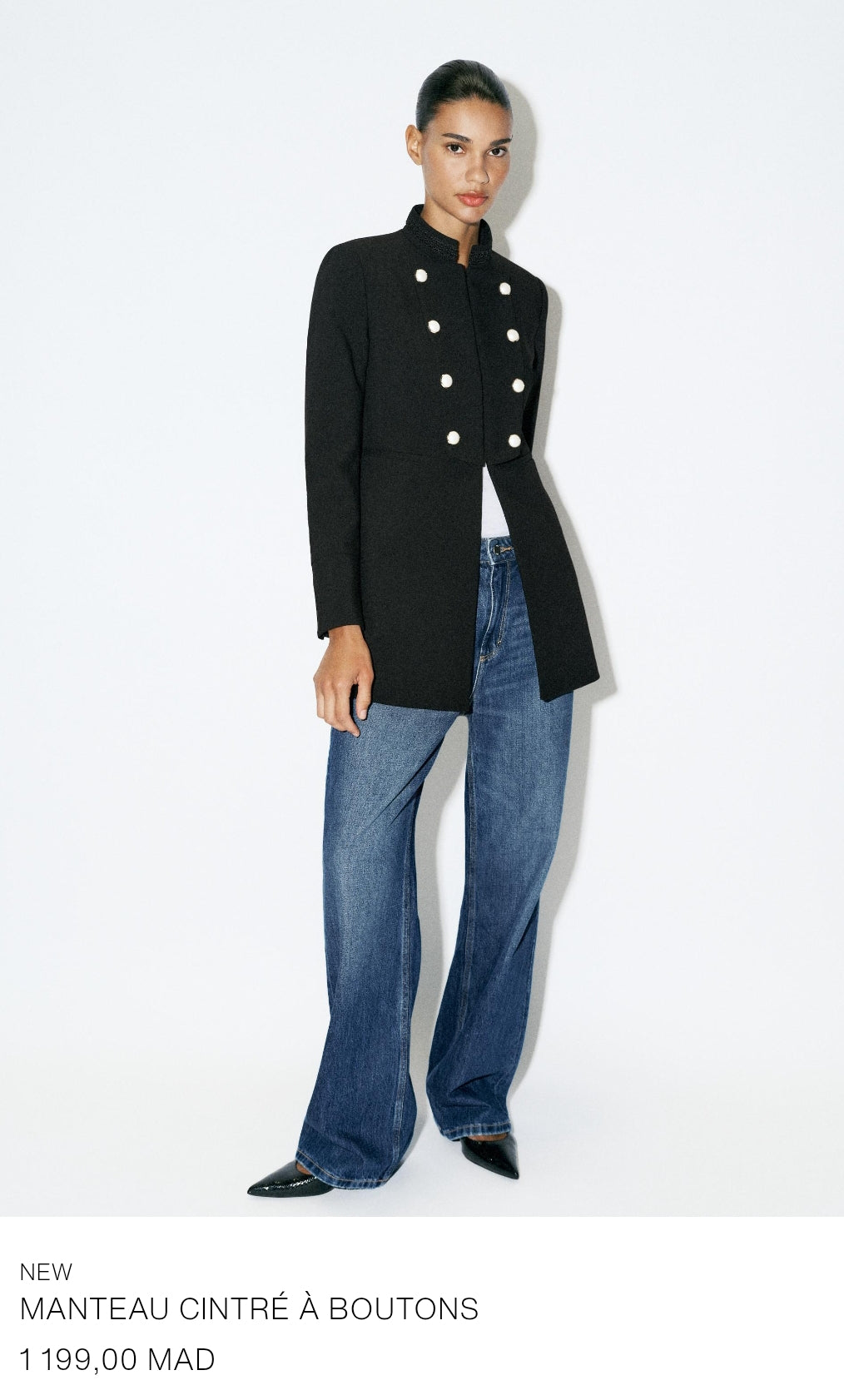 MANTEAU CINTRÉ À BOUTONS