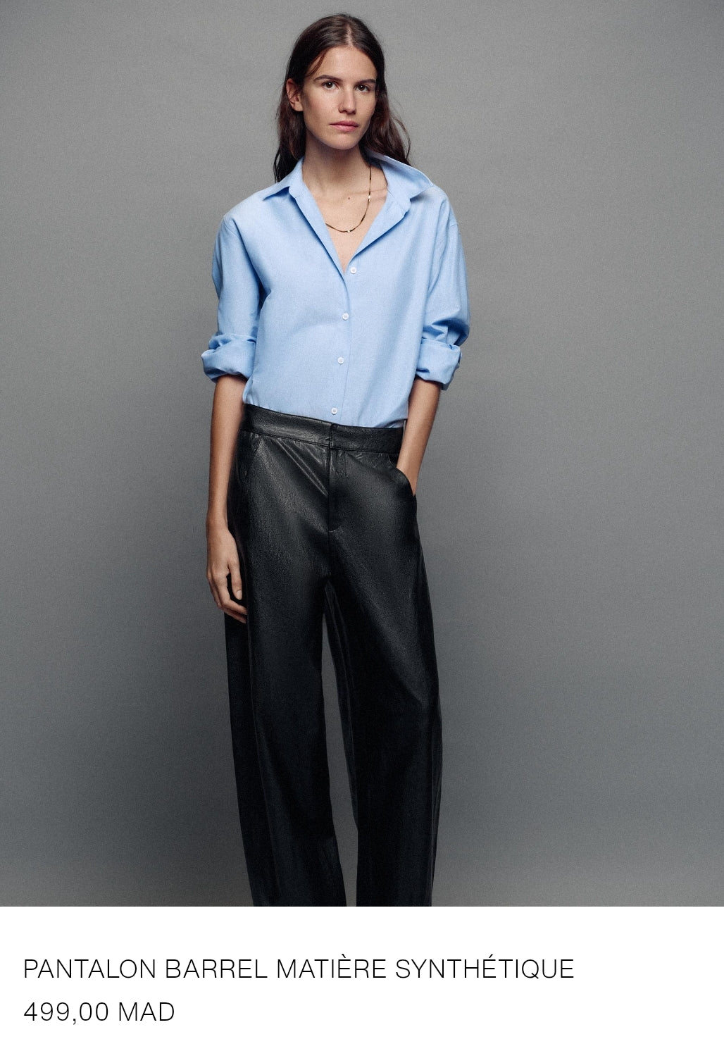 PANTALON BARREL MATIÈRE SYNTHÉTIQUE
