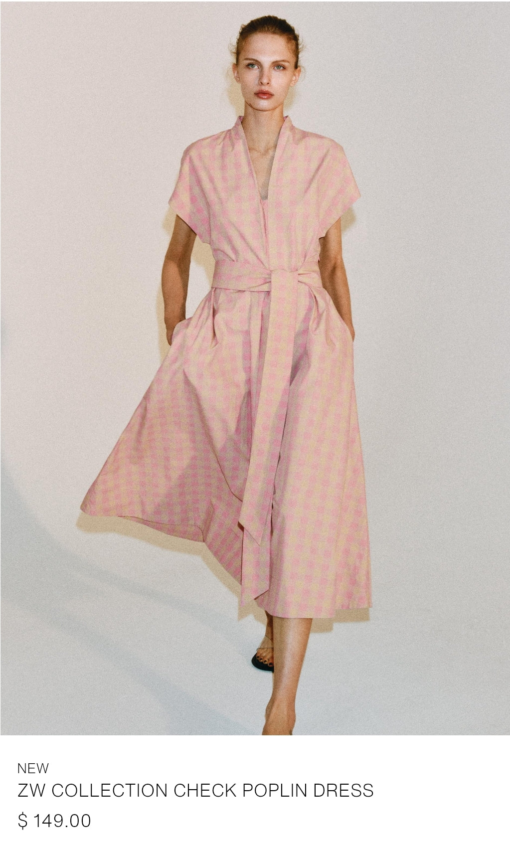ZW COLLECTION CHECK POPLIN DRESS