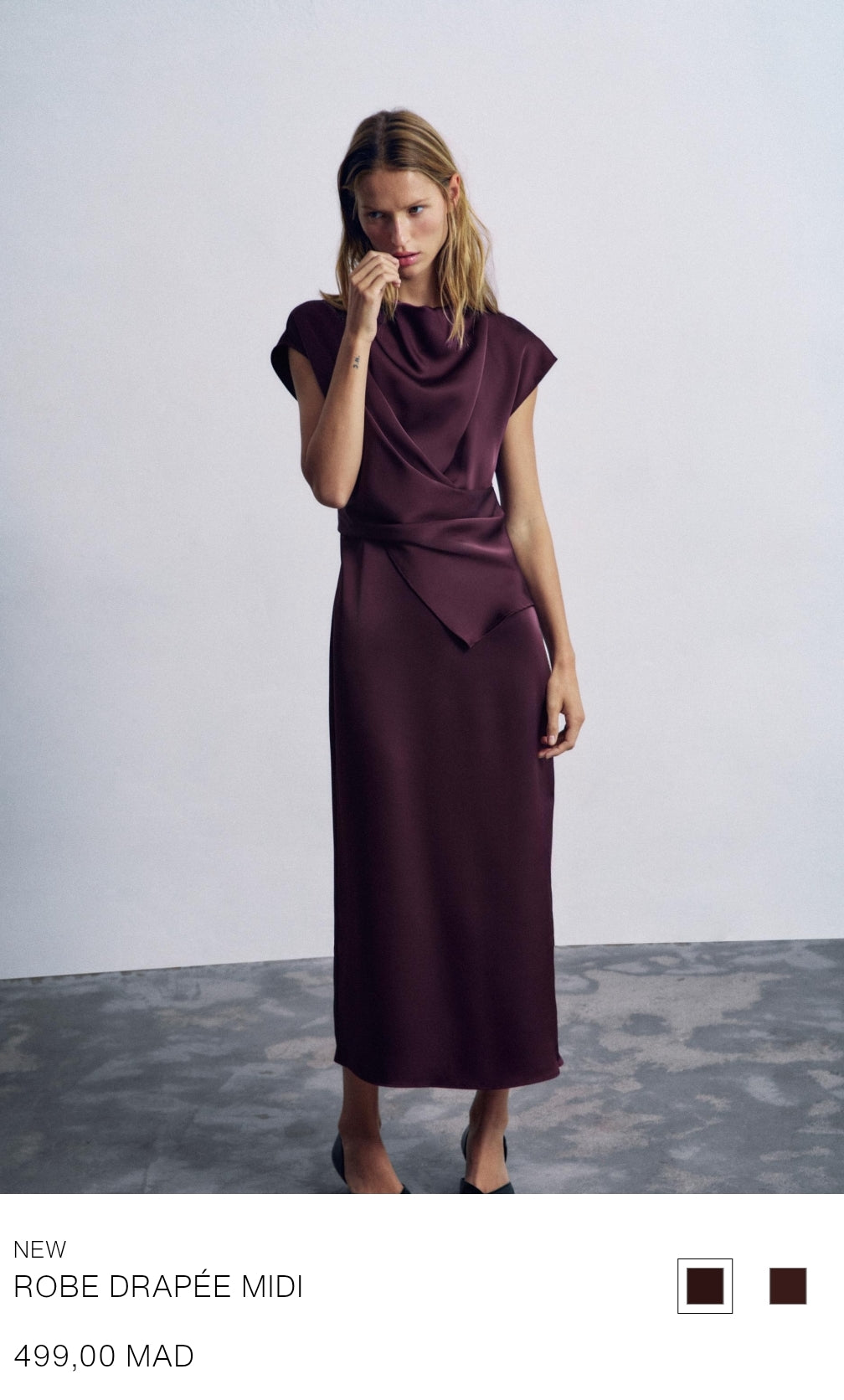 ROBE DRAPÉE MIDI
