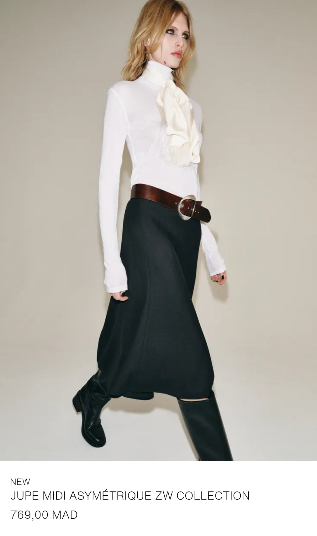 JUPE MIDI ASYMÉTRIQUE ZW COLLECTION