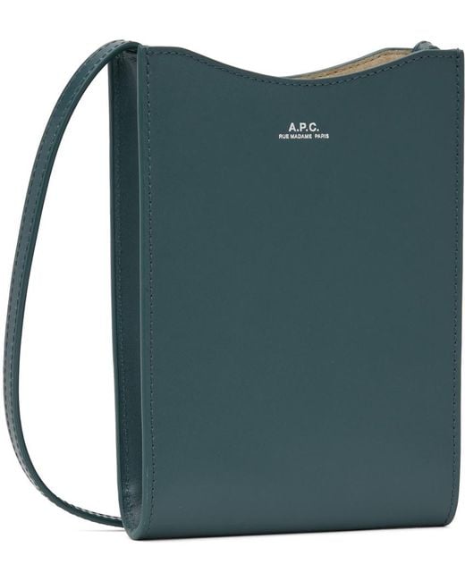 A.P.C. POCHETTE TOUR DE COU EN CUIR LISSE JAMIE