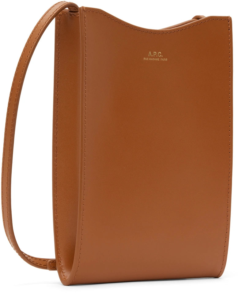 A.P.C. POCHETTE TOUR DE COU EN CUIR LISSE JAMIE