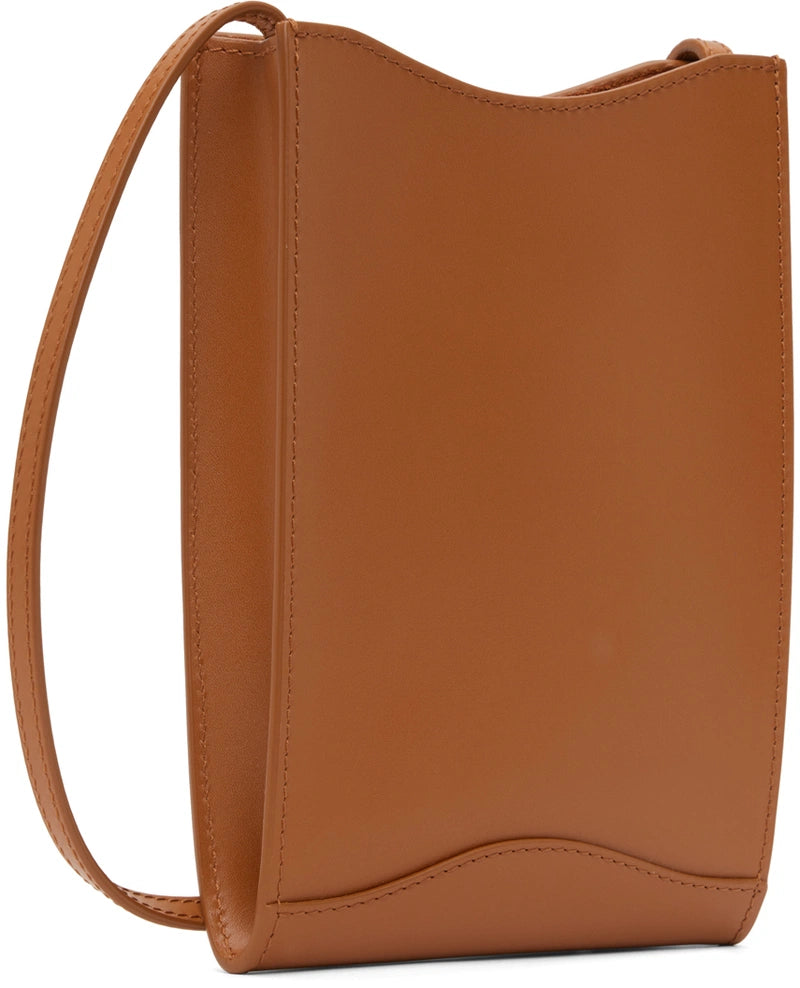 A.P.C. POCHETTE TOUR DE COU EN CUIR LISSE JAMIE