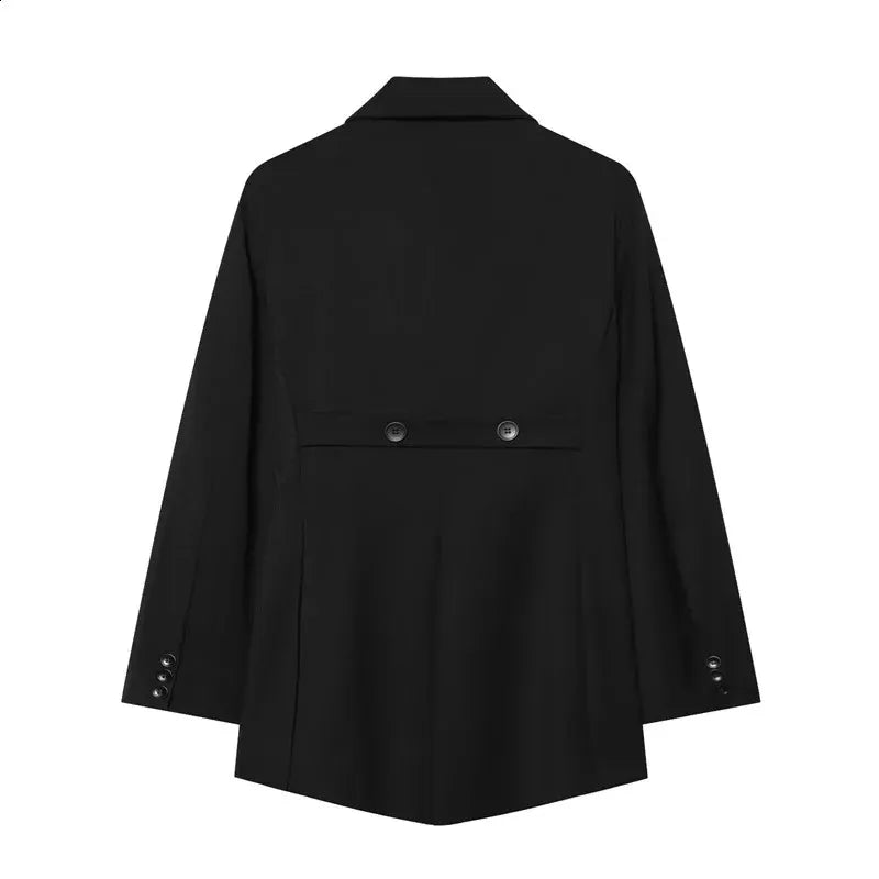 BLAZER ASYMÉTRIQUE À CARREAUX AVEC LAINE ZW COLLECTION LIMITED EDITION