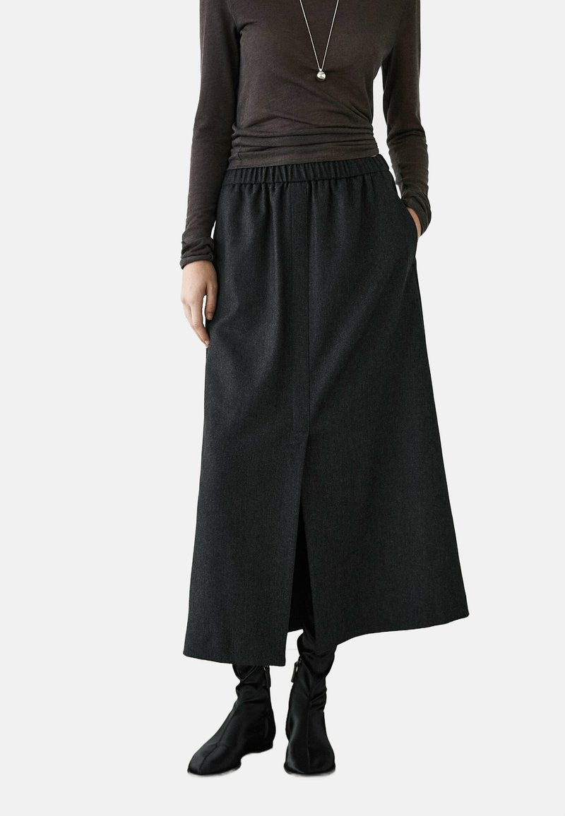 JUPE MIDI EN FLANELLE