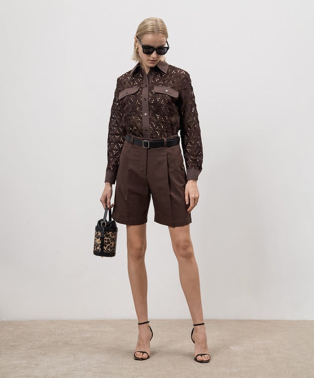 SHORT EN COTON ET LIN