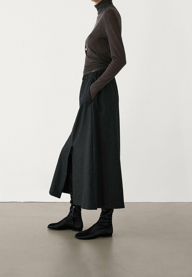JUPE MIDI EN FLANELLE
