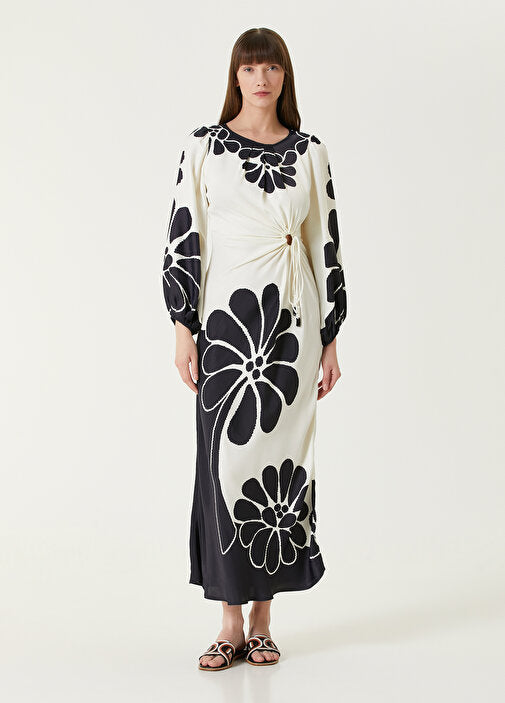 FARM RIO Black Palermo Cut Out Lenzing™ Ecovero™ Viscose Maxi Dress