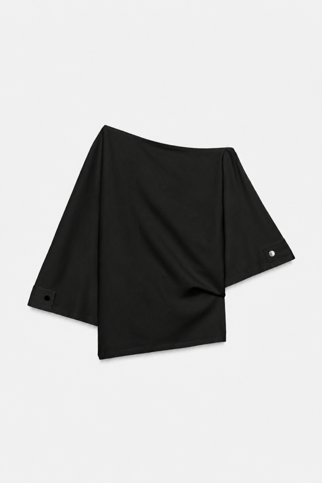 T-SHIRT ASYMÉTRIQUE À BOUTONS