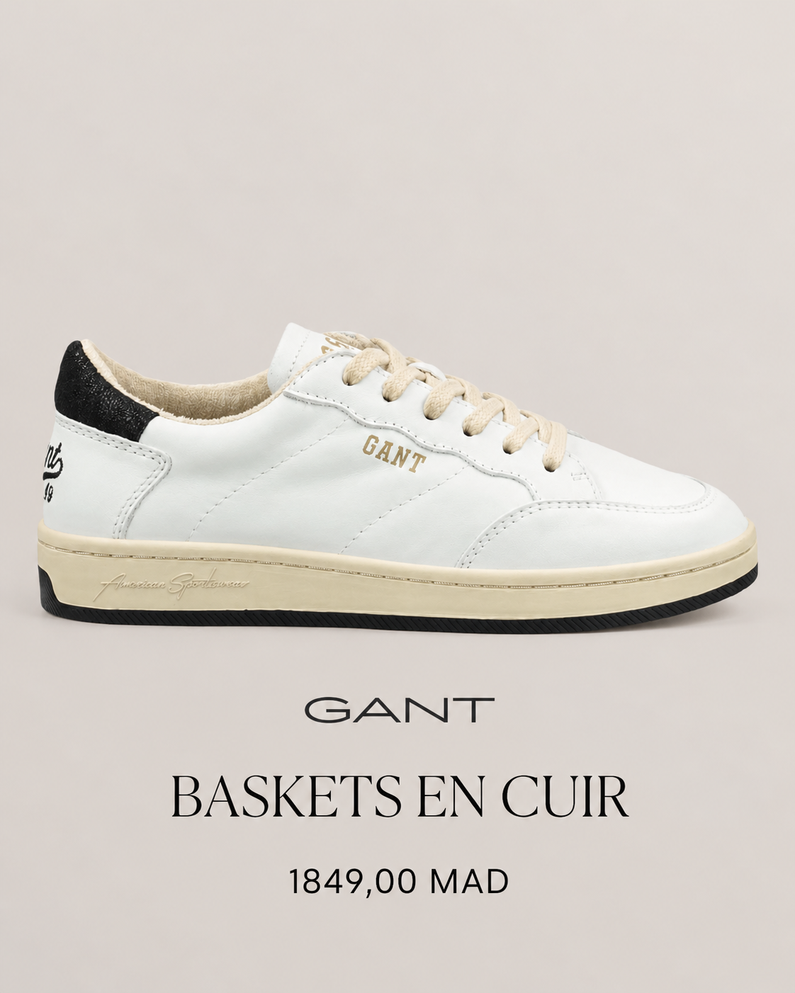 BASKETS EN CUIR