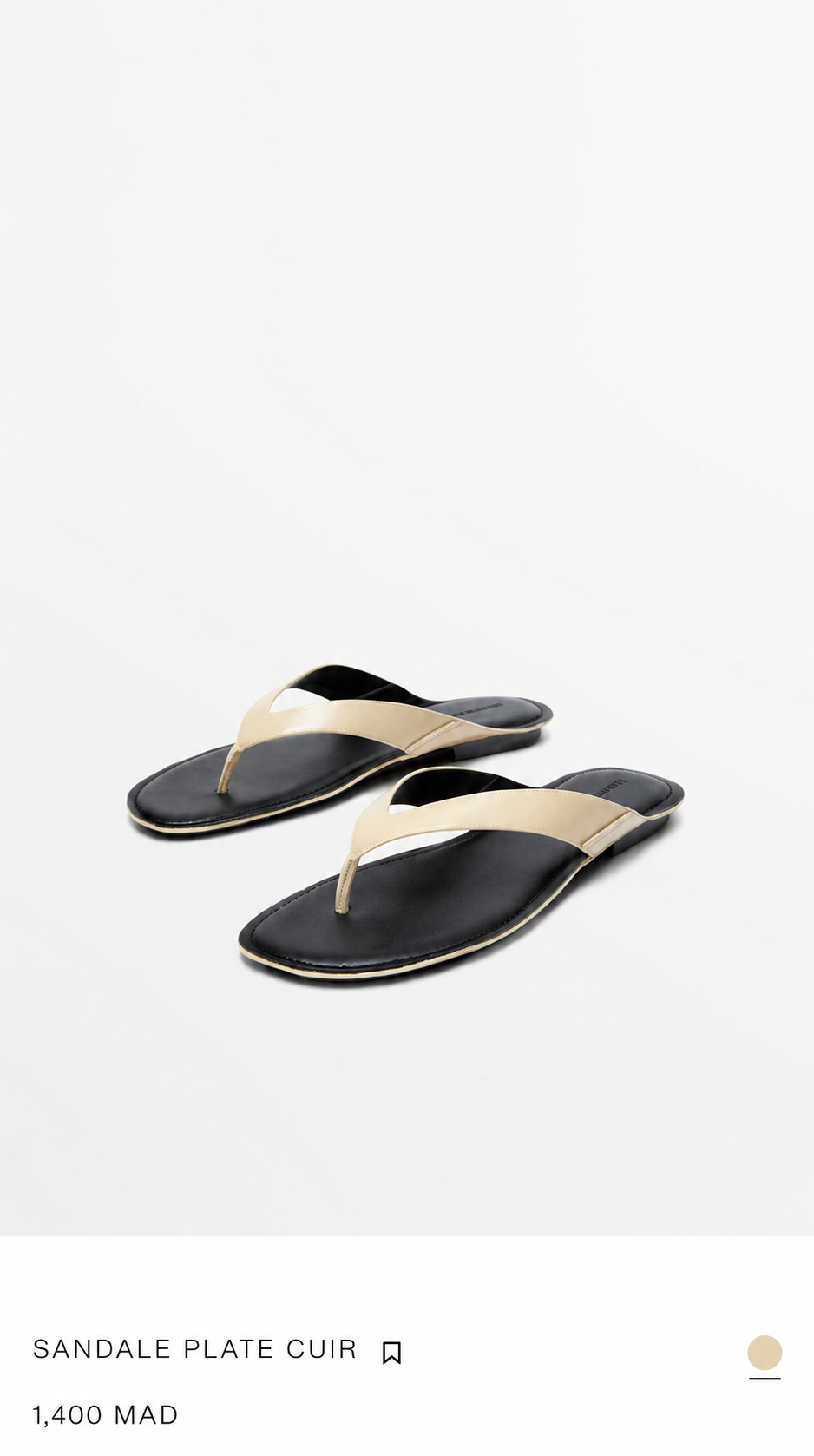 SANDALE PLATE CUIR