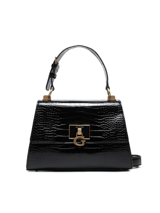 Sac Bandoulière Guess Femme Stephi Croc Print Black