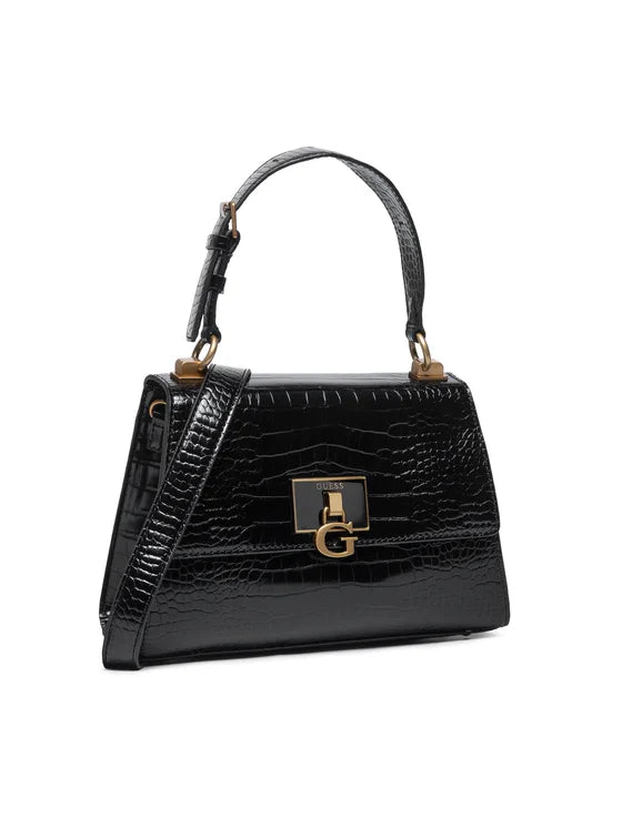 Sac Bandoulière Guess Femme Stephi Croc Print Black