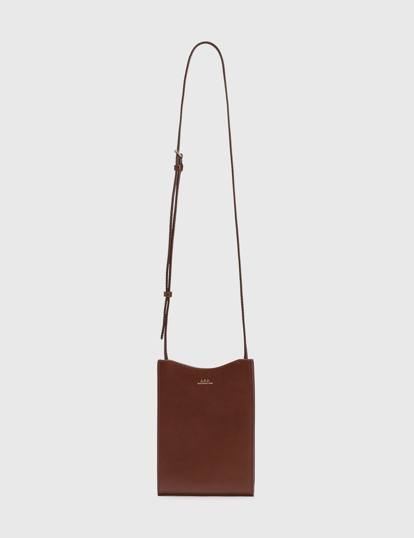 A.P.C. POCHETTE TOUR DE COU EN CUIR LISSE JAMIE
