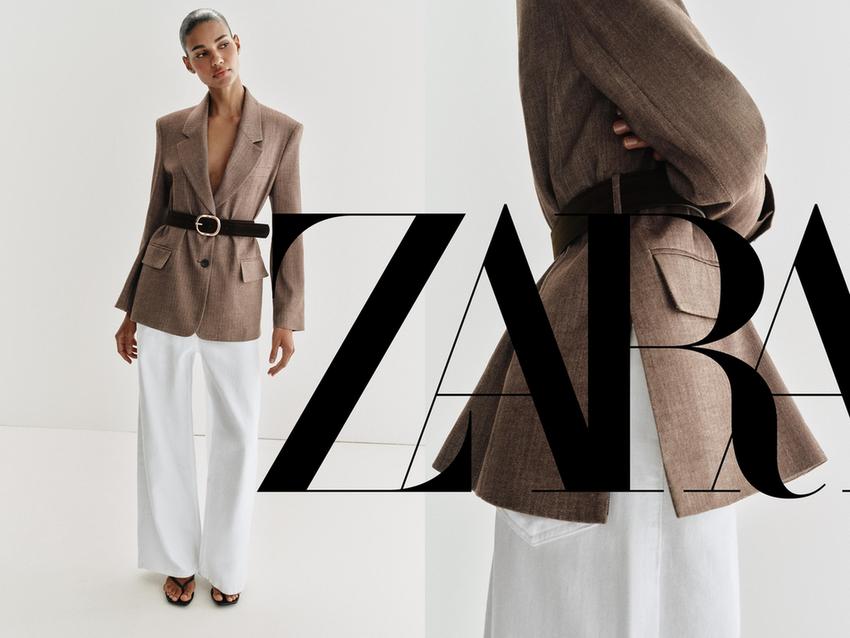 BLAZER À CHEVRONS SANS CEINTURE