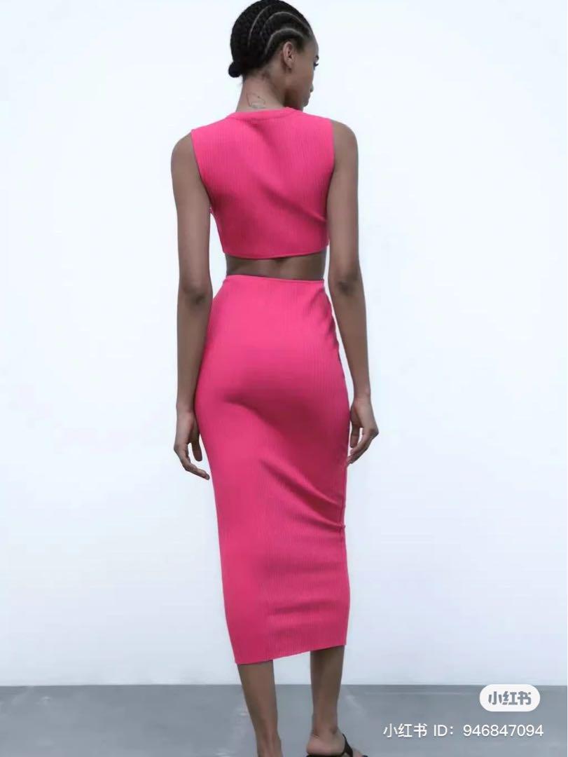 CUT OUT FITTED RIB DRESS