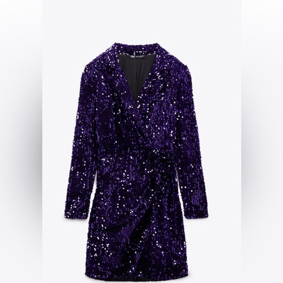 ROBE BLAZER COURTE À SEQUINS