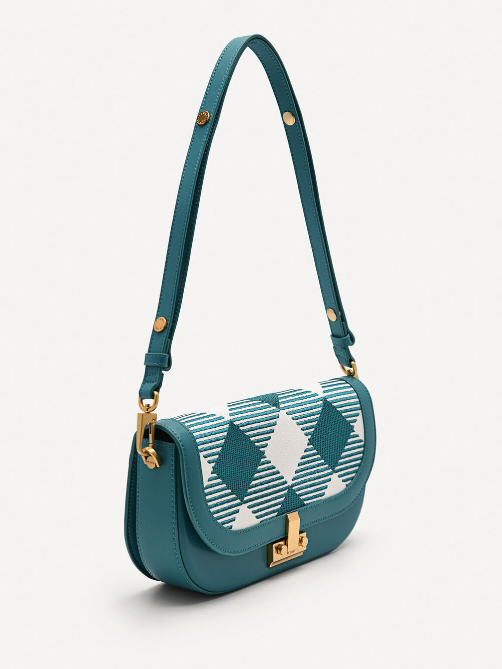 PEDRO Studio Millie Woven Shoulder Bag – Teal