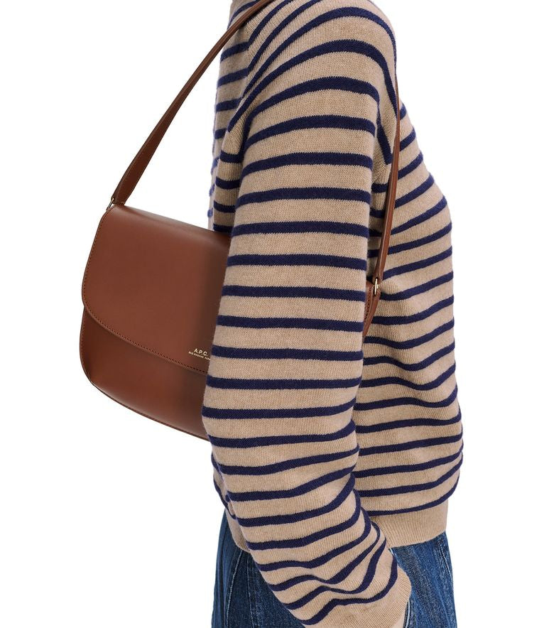 A.P.C SARAH SHOULDER NOISETTE BAG