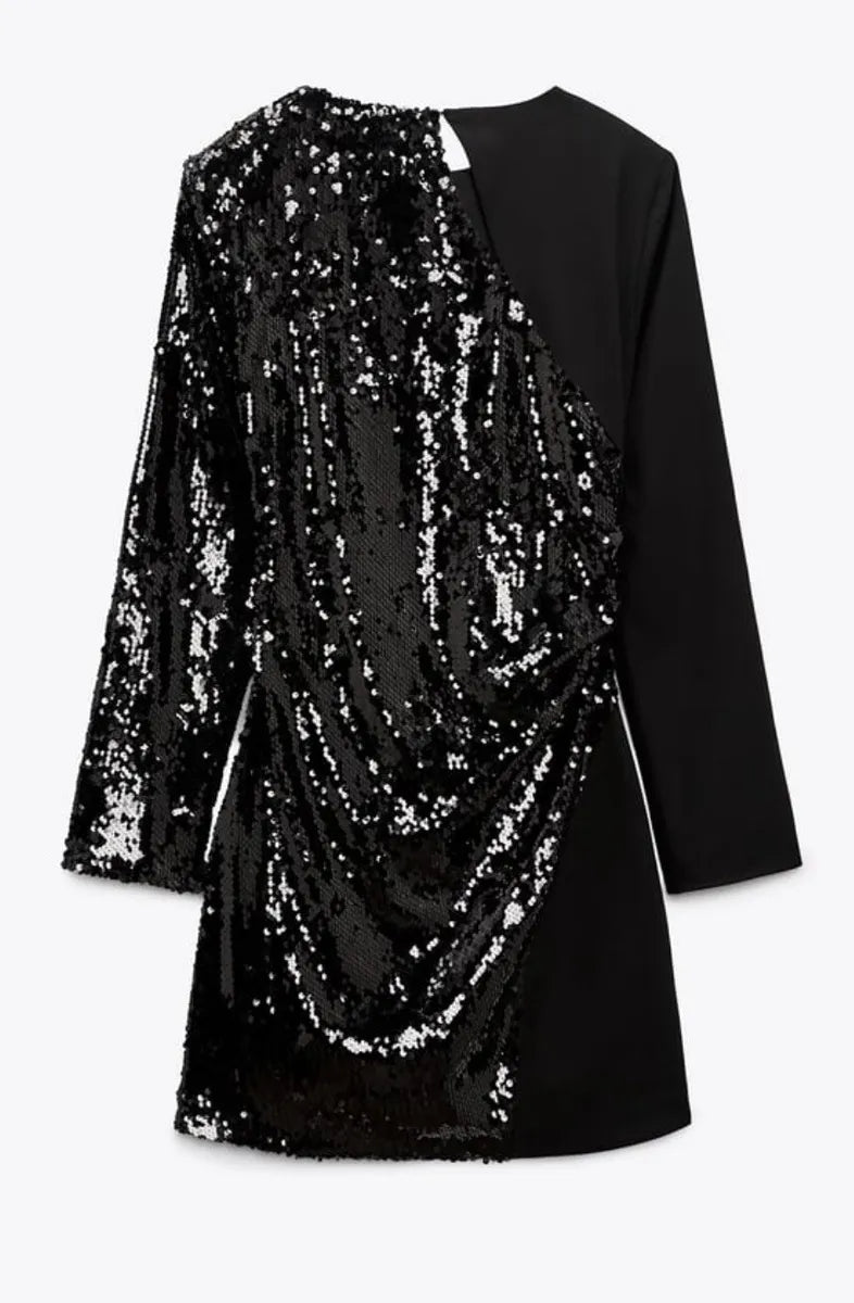 ROBE À SEQUINS NOIRE