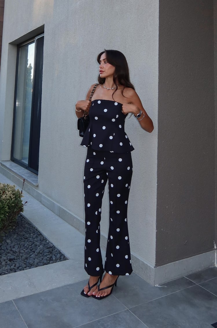 COMBINAISON BUSTIER À POIS