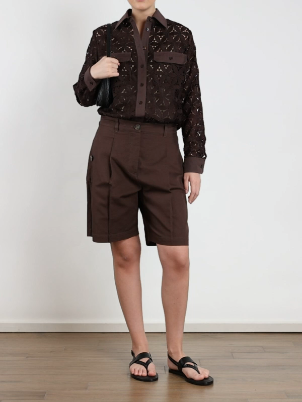 SHORT EN COTON ET LIN