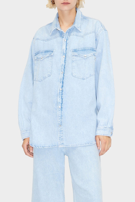 BIMBA Y LOLA CHEMISE EN JEAN BLEUE