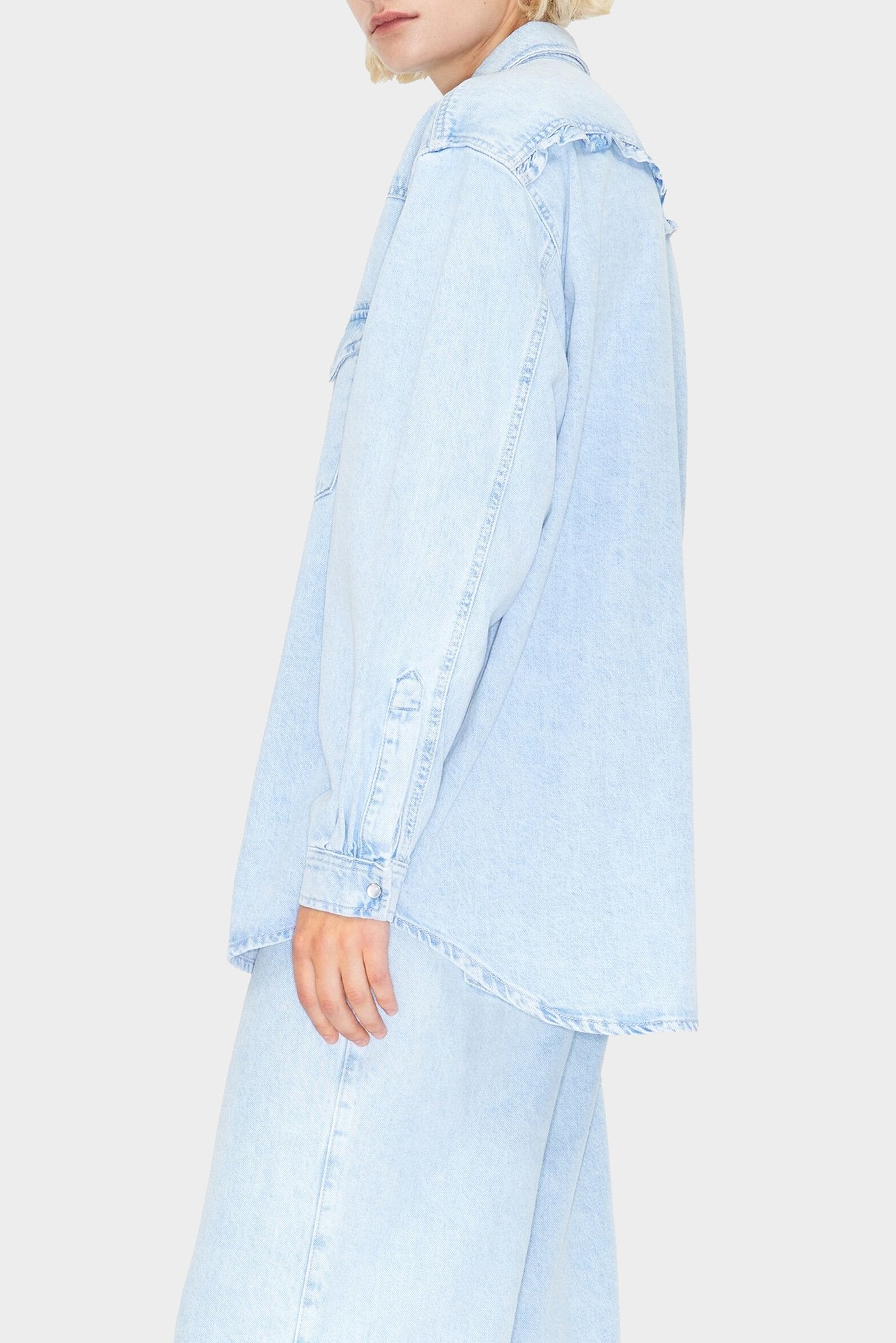 BIMBA Y LOLA CHEMISE EN JEAN BLEUE