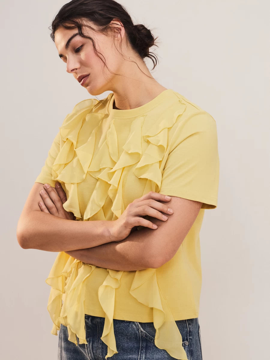 T-SHIRT À VOLANTS