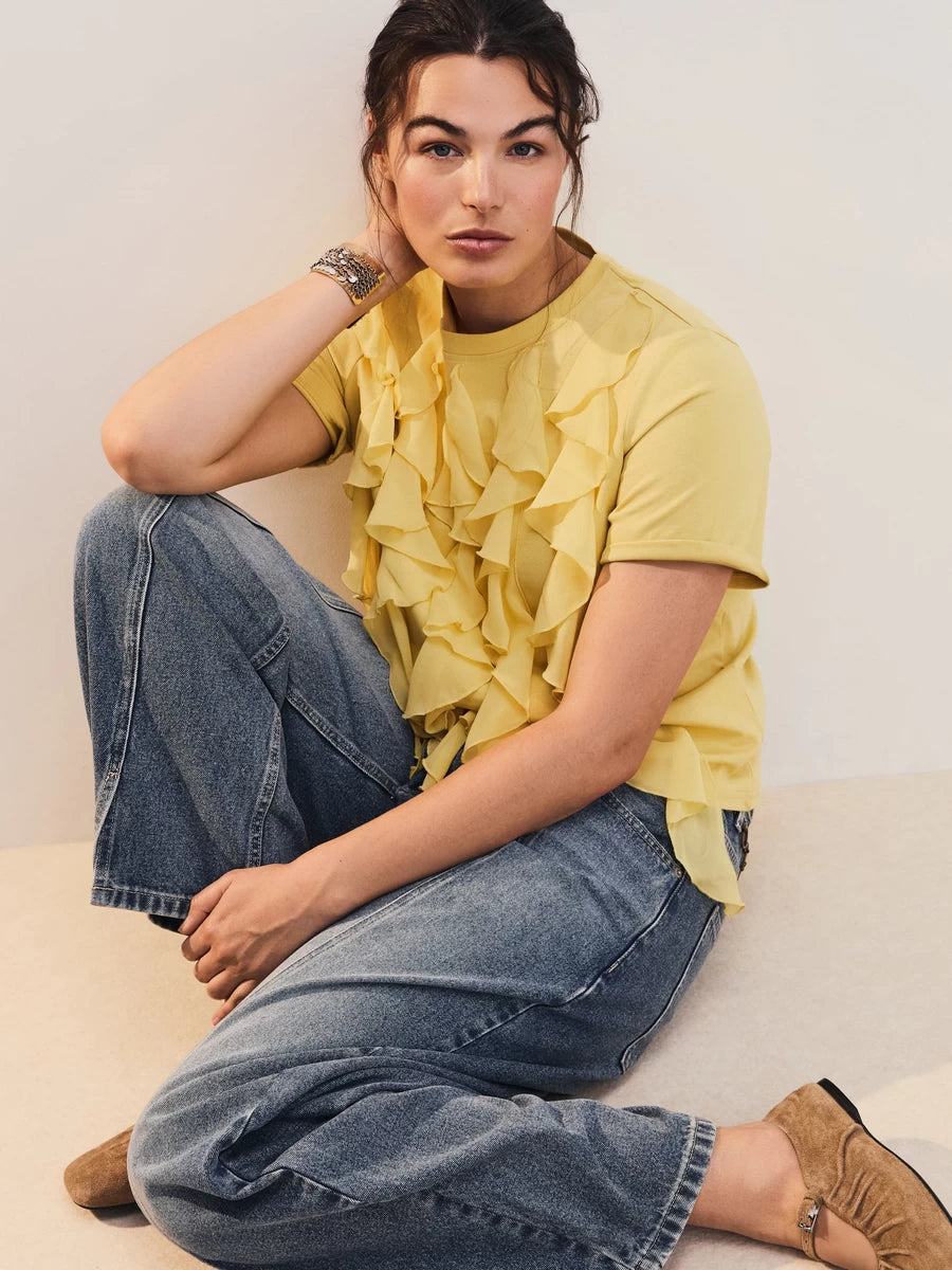 T-SHIRT À VOLANTS